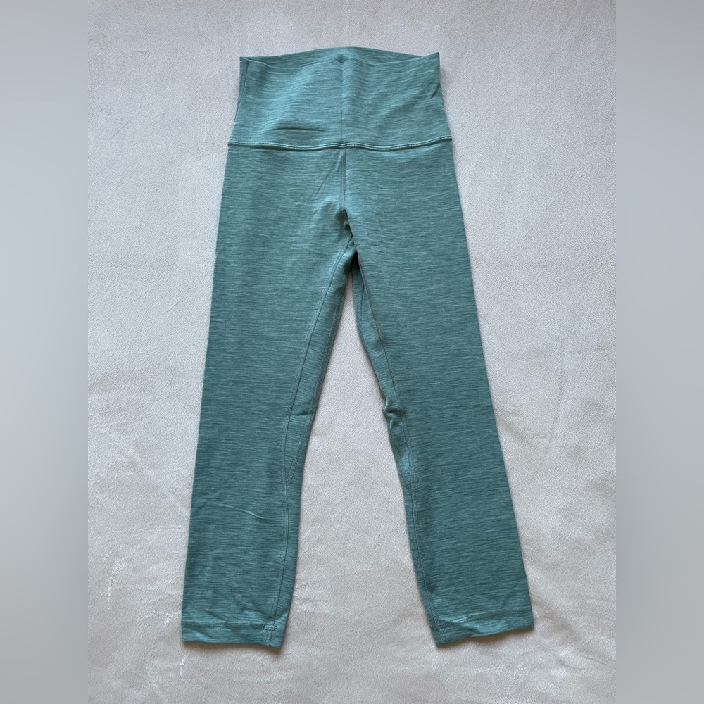 Lululemon Align Crop 21” Size 4 Heathered Tidewater Teal